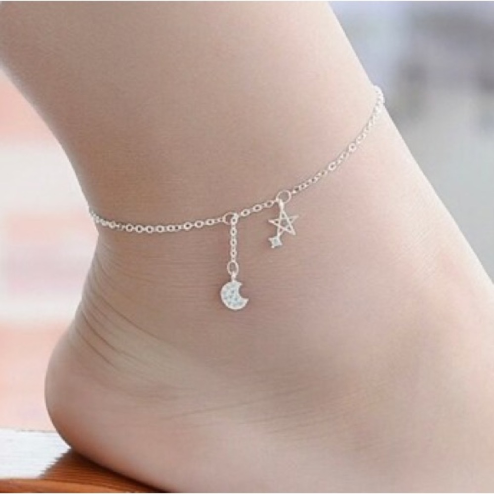 Fashion Foot Anklet 925 Sterling Ladies Silver Anklets Bracelet Chain